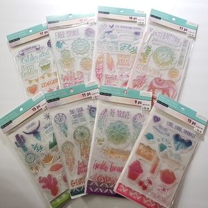 8 Recollections Stamp & Stencil Bundle Lot